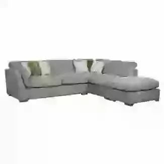 Stylish Fabric Right Hand Corner Sofa with Stool